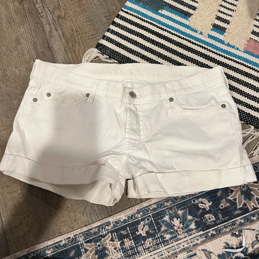 7 for all Mankind white shorts 31
